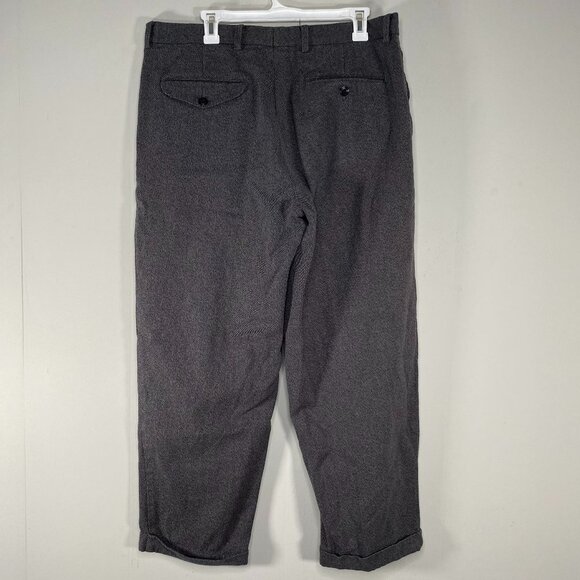 Vintage Nautica Rigger Pleated Chino Pants Men's 38 x 30 Gray MISSING BUTTON VTG - Picture 2 of 14